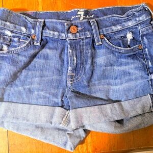 Seven for all Mankind Brand Women's Denim Short Shorts Size 25